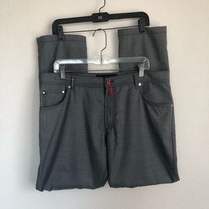 NEW Kiton Napoli Grey 5 Pocket 100% Wool Pants